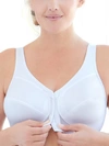 Glamorise Magiclift Front-close Posture Back Wire-free Bra In White