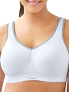 Glamorise No Limits High Support Underwire Sports Bra In White,grey