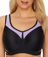 Glamorise High Impact Seamless Underwire Sports Bra In Black,purple