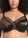 Goddess Keira Satin Side Support Bra In Brown