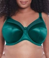 Goddess Keira Satin Side Support Bra In Sea Green