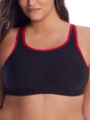 Goddess Mid-impact Wire-free Sports Bra In Black