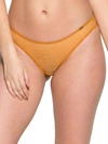 Gossard Glossies Lace Sheer Thong In Spiced Honey-yellow