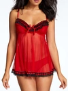 Jezebel Ruffles Galore Babydoll Set In Red