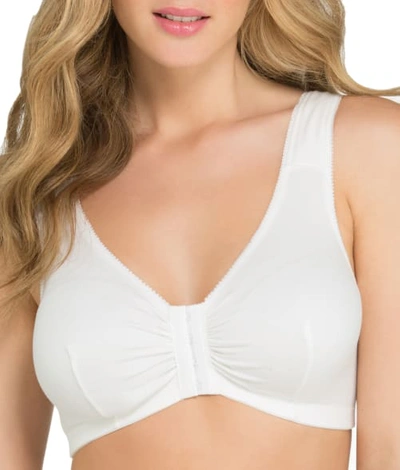 Leading Lady Meryl Front-close Wire-free Bra In White