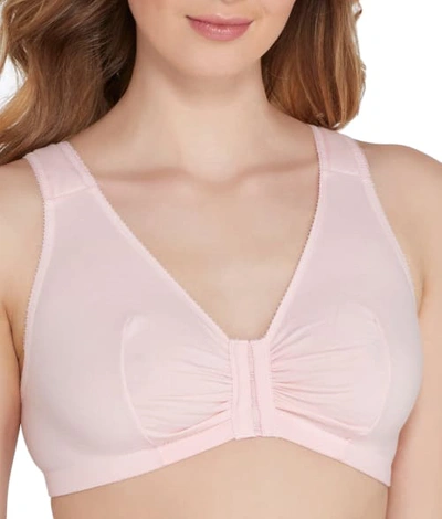 Leading Lady Meryl Front-close Wire-free Bra In Pink