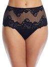 Le Mystere Lace Allure High-waist Thong In Black