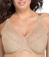 Lilyette By Bali Minimizer Comfort Lace Underwire Bra 428 In Body Beige