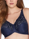 Lilyette By Bali Minimizer Comfort Lace Underwire Bra 428 In Sailor Blue