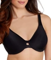 Lilyette By Bali Minimizer Plunge Into Comfort Keyhole Underwire Bra 904 In Onyx