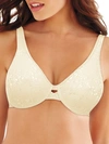 Lilyette Plunge Into Comfort Minimizer Bra In Ivory Jacquard