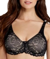 Lilyette By Bali Minimizer Beautiful Support Lace Underwire Bra Ly0977 In Black