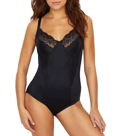 Maidenform Women's Firm Control Embellished Unlined Shaping Bodysuit1456 In Black