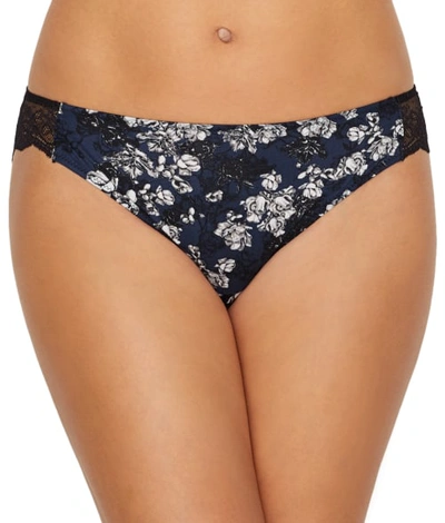 Maidenform Comfort Devotion Lace Tanga In Navy Blossom