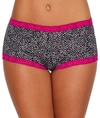 Maidenform Lace Trim Microfiber Boyshort Underwear 40760 In Strawberry Dot
