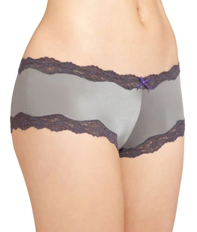 Maidenform Scalloped Lace Hipster In Steel Grey