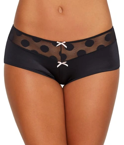 Maidenform Scalloped Lace Hipster In Black Dot