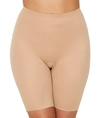 Maidenform Cover Your Bases Smoothing Mid-thigh Shaper In Beige