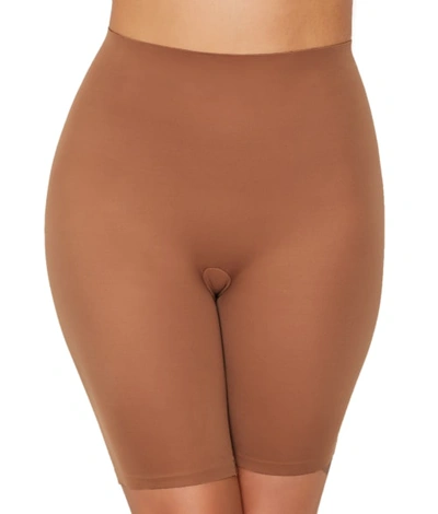 Maidenform Cover Your Bases Smoothing Mid-thigh Shaper In Beige