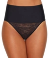 Maidenform Tame Your Tummy Lace Thong In Black Lace