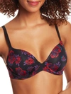 Maidenform One Fab Fit 2.0 T-shirt Shaping Underwire Bra Dm7543 In Fall Bloom,black