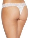 Maidenform Sexy Must Have Lace Thong In Pearl,black Pin Dot