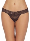 Maidenform Sexy Must Have Sheer Lace Thong Underwear Dmeslt In Warm Cocoa Brown