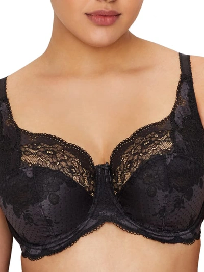 Panache Clara Side Support Bra In Charcoal,black