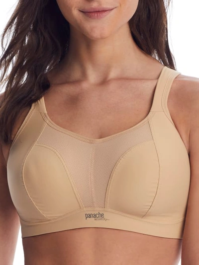 Panache Medium Control Wire-free Sports Bra In Latte