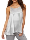 Pj Harlow Anne Satin Sleep Cami Top In Dark Silver