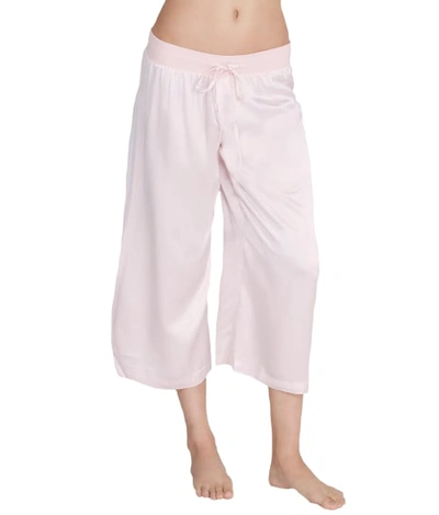 Pj Harlow Jolie Satin Ankle Pants In Blush