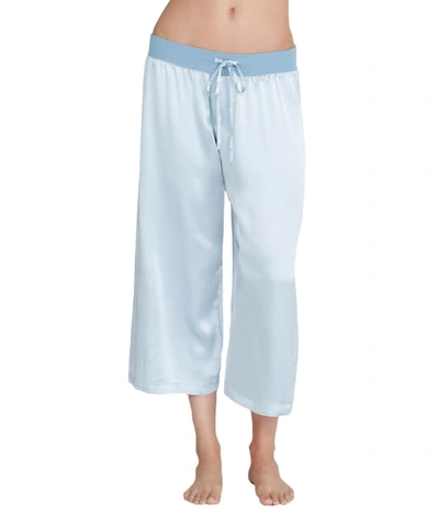 Pj Harlow Jolie Satin Ankle Pants In Morning Blue