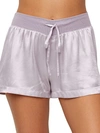 Pj Harlow Mikel Satin Sleep Boxer Shorts In Lavendar