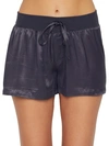 Pj Harlow Mikel Satin Sleep Boxer Shorts In Coal