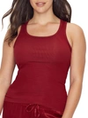 Pj Harlow Charlie Racerback Knit Lounge Tank In Red