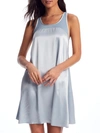 Pj Harlow Lindsay Satin Nightgown In Morning Blue