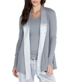 Pj Harlow Shelby Knit Lounge Cardigan Wrap In Dark Silver