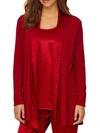 Pj Harlow Shelby Knit Lounge Cardigan Wrap In Red