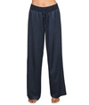 Pj Harlow Jolie Silk-blend Lounge Pants In Navy