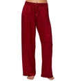 Pj Harlow Jolie Satin Crop Lounge Pants In Red