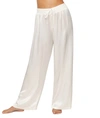 Pj Harlow Jolie Satin Lounge Pants In Pearl