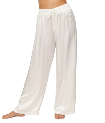 Pj Harlow Jolie Satin Lounge Pants In Pearl