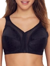 Playtex 18 Hour Front-close Wire-free Bra In Black