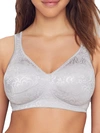 Playtex 18 Hour Ultimate Lift And Support Wireless Bra 4745 In Crystal Grey