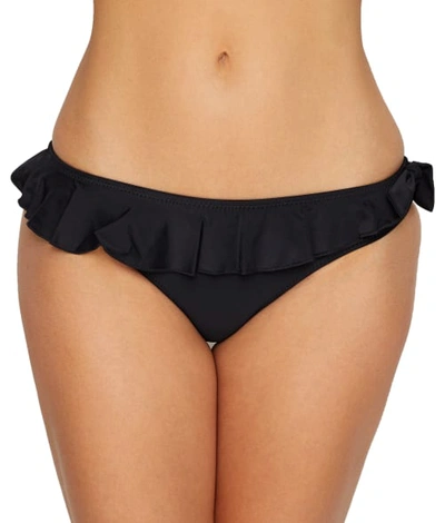 Pour Moi Fuller Bust Splash Frill Bikini Bottom In Black