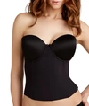 Va Bien Low Back Strapless Bustier In Black