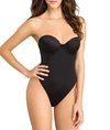 Va Bien Strapless Low Back Slimming Bodysuit In Black