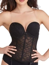 Va Bien Lacey Strapless Bustier In Black