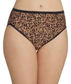 Vanity Fair Illumination Hi-cut Brief Underwear 13108, Also Available In Extended Sizes In Toffee Leopard Print