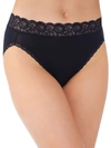 Vanity Fair Flattering Cotton Lace Stretch Brief Underwear 13396, Also Available In Extended Sizes In Black Stripe